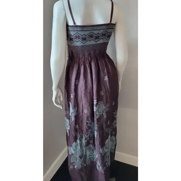 Lapis Anthropologie Womans Purple/Gray Strapless Dress One Size Bustles - Picture 6 of 9